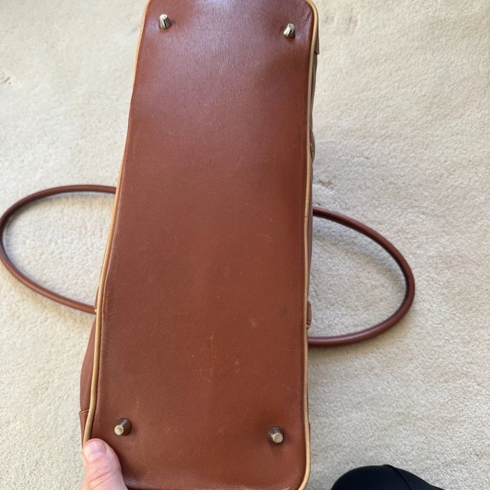 Vintage Coach Hampton Brown Leather Tote Bag